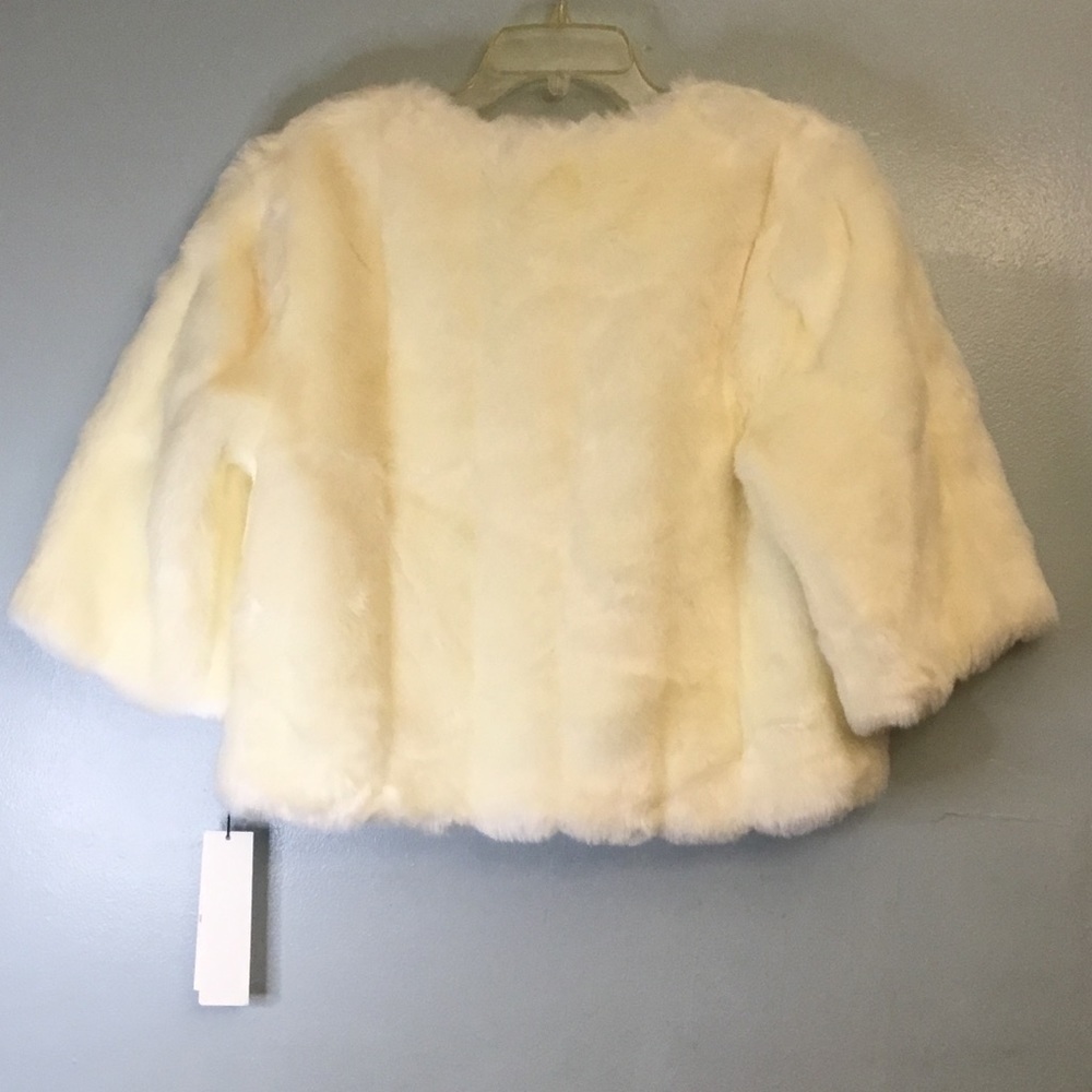 Off white Calvin Klein faux fur jacket size Sm - Picture 12 of 16